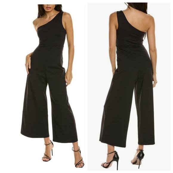 Susana Monaco Black One Shoulder Jumpsuit - Picture 1 of 15